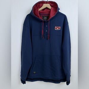 Kimes Ranch Hoodie XXL Blue Red  Ranchwear Cotton